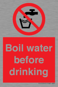 Boil water before drinking